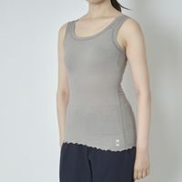 丸福ガーゼ/カップ付無地タンクトップ